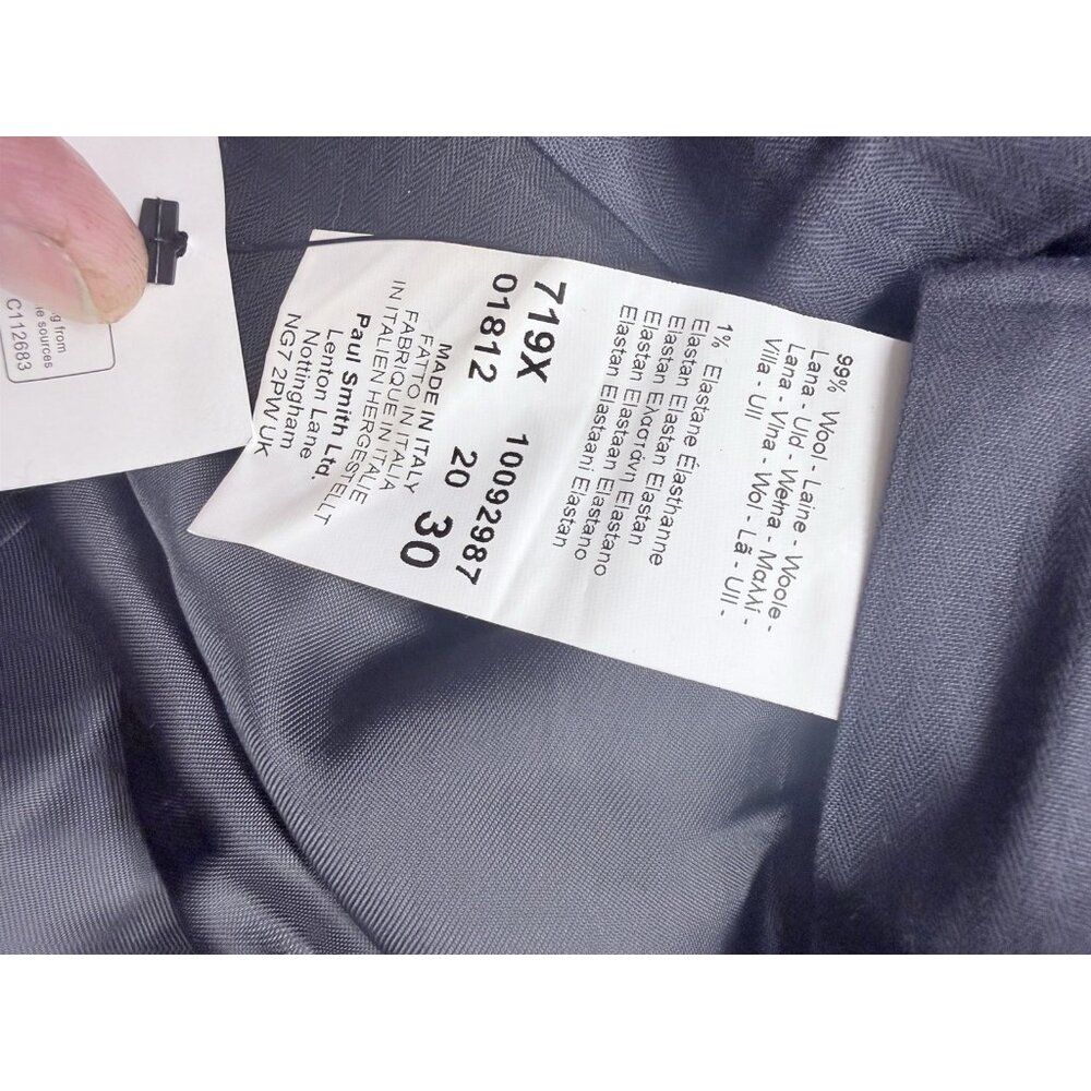 Never Worn Paul Smith Burgundy Gingham Check Wool Pants Tailored Fit Waist 30 - Picture 5 of 7